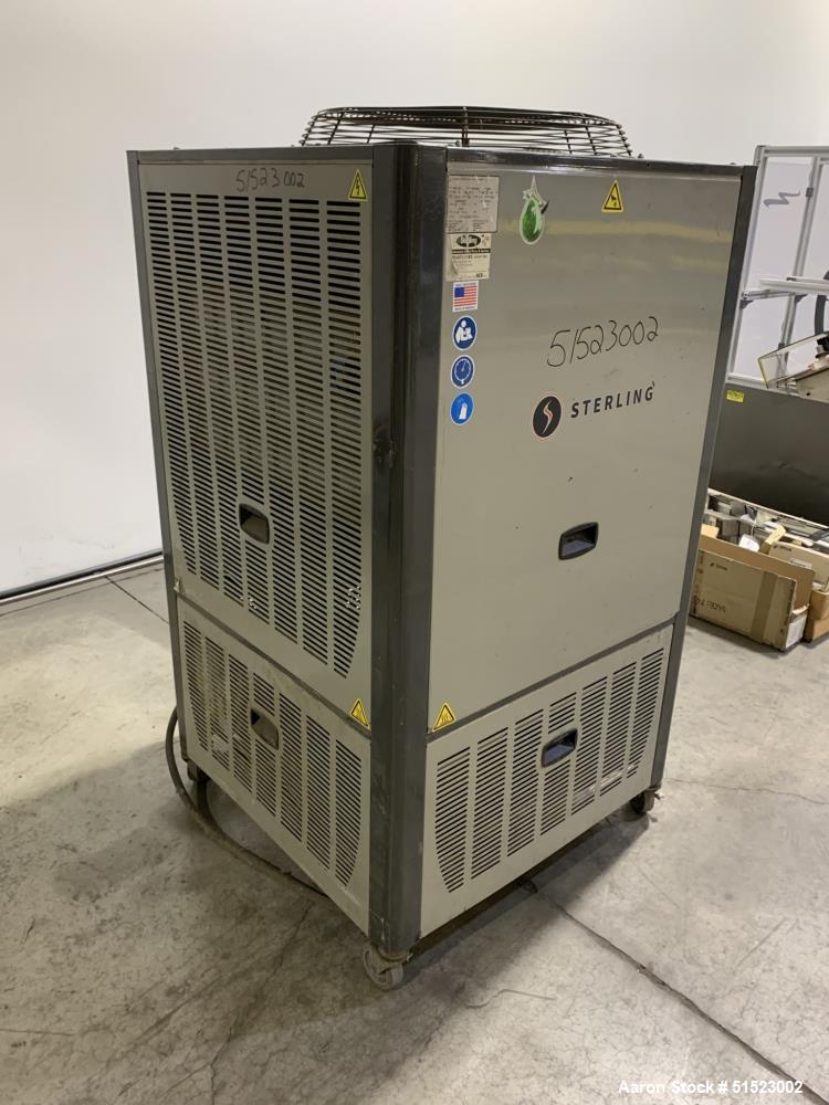 Used Sterling GP Series Portable Air Cooled Packaged Chiller, Model GPAC-20.  5.2 Tons Cooling Capacity at 50 Degrees LFT, Max Temperature 80 F, R410A Refrigerant Type.  Includes H3 Display with Magn...