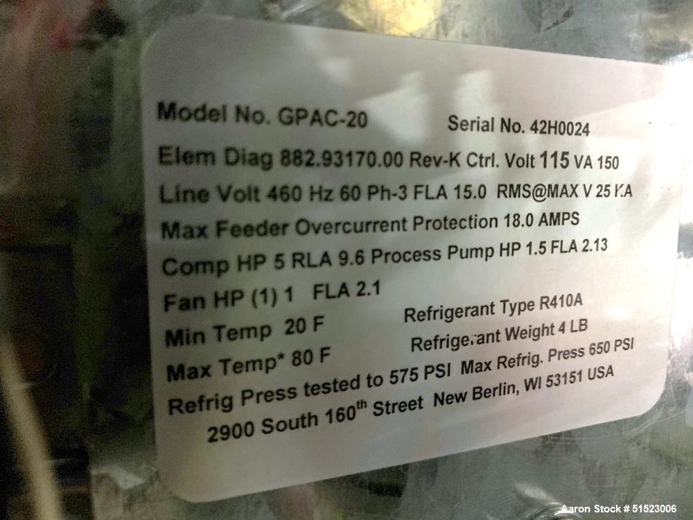 Used Sterling GP Series Portable Air Cooled Packaged Chiller
