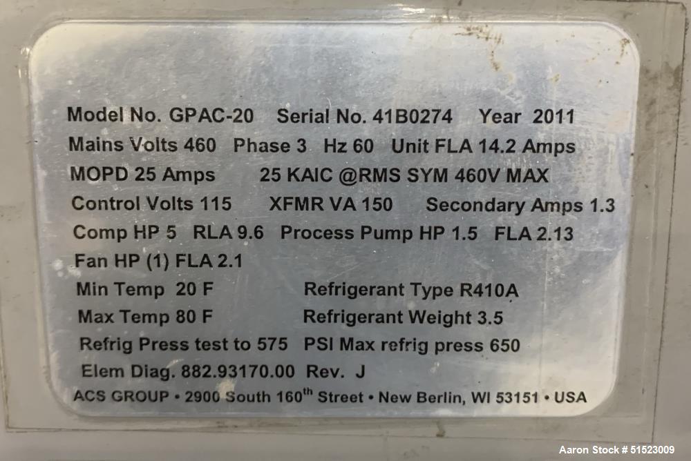 Used Sterling GP Series Portable Air Cooled Packaged Chiller