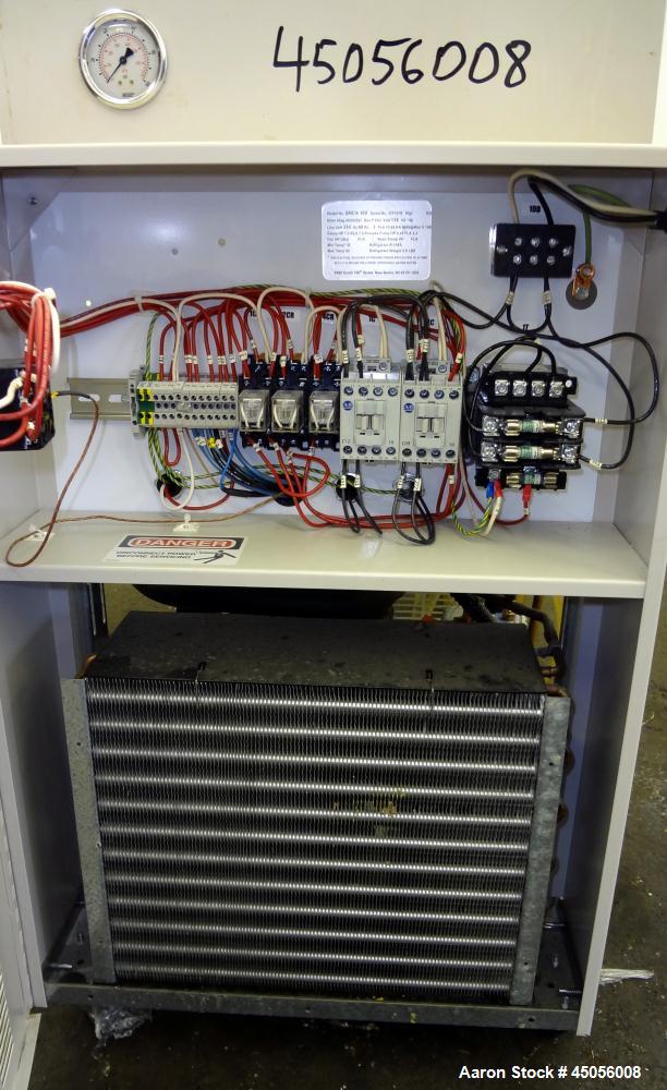 Unused- Sterlco Portable Chiller, Model SMCA 100, Nominal 1.6 Tons, Air Cooled. Gallons per minute 2.0 to 4.8, psig range 2.5 to 5, temperature range 30 to 65 degrees F. 2 Pound charge of R-134A refr...