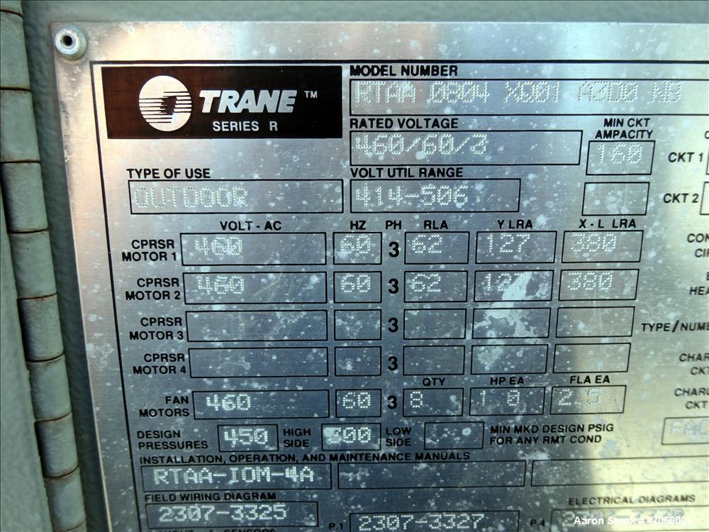 Used Trane R Series Air Cooled Rotary Liquid Chiller