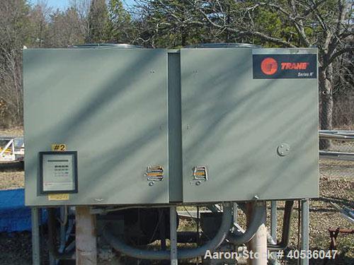 Used 125 Nominal ton Trane chiller, model RTAA125RTAA125AA125AYN01A0300BN. Air cooled screw chiller designed for 200/3/60 volt operation. Includes existing charge only of refrigerant. Also includes a...