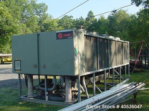 Used 125 Nominal ton Trane chiller, model RTAA125RTAA125AA125AYN01A0300BN. Air cooled screw chiller designed for 200/3/60 volt operation. Includes existing charge only of refrigerant. Also includes a...