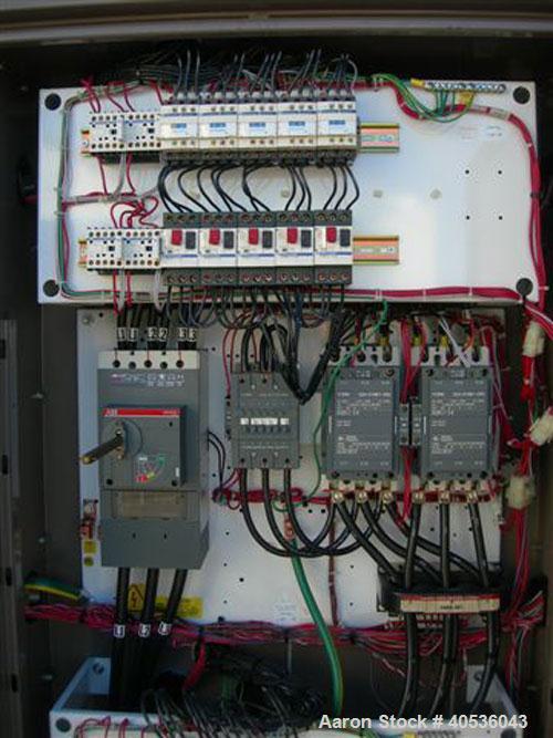 Unused-York 418 ton, model YCAS0418EB46YGADBT screw compressor, 430/3/60 volts. R-407C refrigerant, high efficiency, Black Fin condenser coils, louvered enclosure panels and many more options.