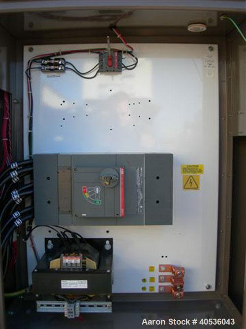 Unused-York 418 ton, model YCAS0418EB46YGADBT screw compressor, 430/3/60 volts. R-407C refrigerant, high efficiency, Black Fin condenser coils, louvered enclosure panels and many more options.