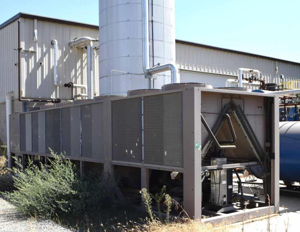 Used York Air Cooled Screw Liquid Chiller, 267 Tons, Model YCIV0267EA46VABBXT. R-134a Refrigerant, outdoor use, maximum pressure high side 350 psi, low side 235 psi. Serial# 2GXM012346, built 2011.