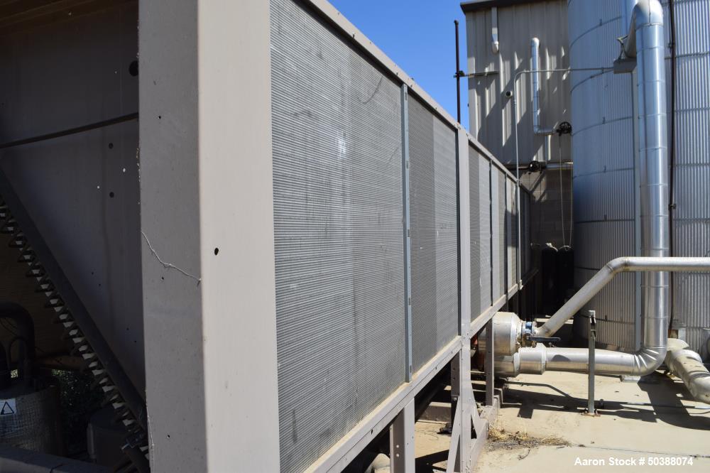 Used York Air Cooled Screw Liquid Chiller, 267 Tons, Model YCIV0267EA46VABBXT. R-134a Refrigerant, outdoor use, maximum pressure high side 350 psi, low side 235 psi. Serial# 2GXM012346, built 2011.