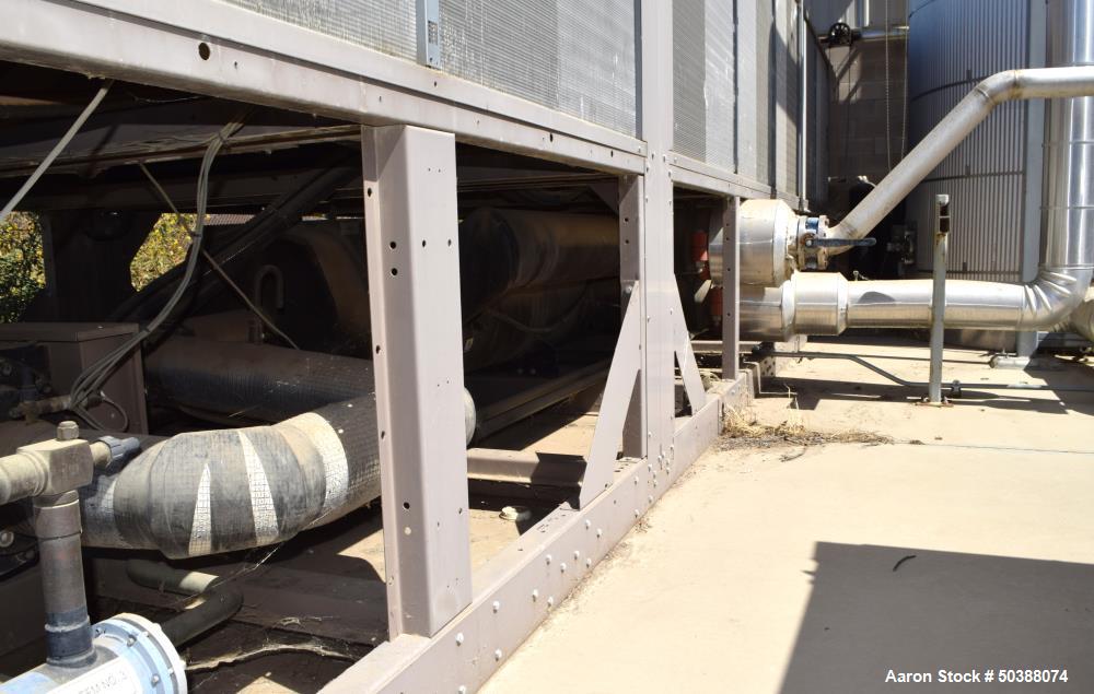 Used York Air Cooled Screw Liquid Chiller, 267 Tons, Model YCIV0267EA46VABBXT. R-134a Refrigerant, outdoor use, maximum pressure high side 350 psi, low side 235 psi. Serial# 2GXM012346, built 2011.