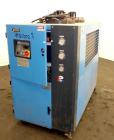 Used Shini Budzar SIC Series Air-Cooled Chiller, 10 Tons, Model BWA-AC-10-FCB-22-0-000. Flow rate 24 gallons per minute, temperature range 45 to 70 degrees F, 150-450 psi, 16 pound charge or R-407C r...