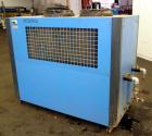 Used Shini Budzar SIC Series Air-Cooled Chiller, 10 Tons, Model BWA-AC-10-FCB-22-0-000. Flow rate 24 gallons per minute, temperature range 45 to 70 degrees F, 150-450 psi, 16 pound charge or R-407C r...