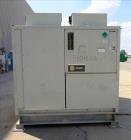 Used Trane IntelliPak Air-Cooled Chiller, 50 Tons, Model #CGAEC504ABA1WHR. R-22 Coolant. Design pressure 450 psi. 40 to 50 Degrees F without ice machine. (4) Compressor motors, (6) condenser fan moto...