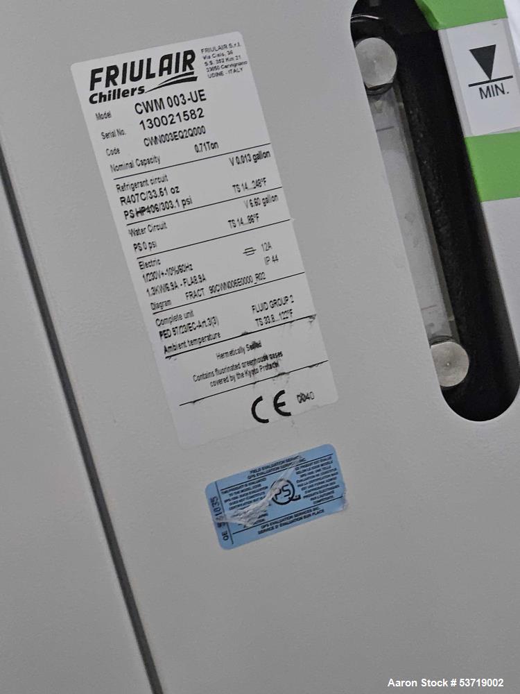 Used Friulair Chiller | Model CWM003-UE | 0.71 Ton | R407C Refrigerant | Compact Cooling System