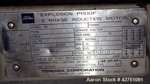 Used Union Kol-Flo Chiller, Model KXP-40. Approximate 40 tons. Driven by a 40 hp, 3/60/460 volt XP motor. R-134 Refrigerant. Compressor is manufactured by Carrier. It is a model number 5H60-170.
