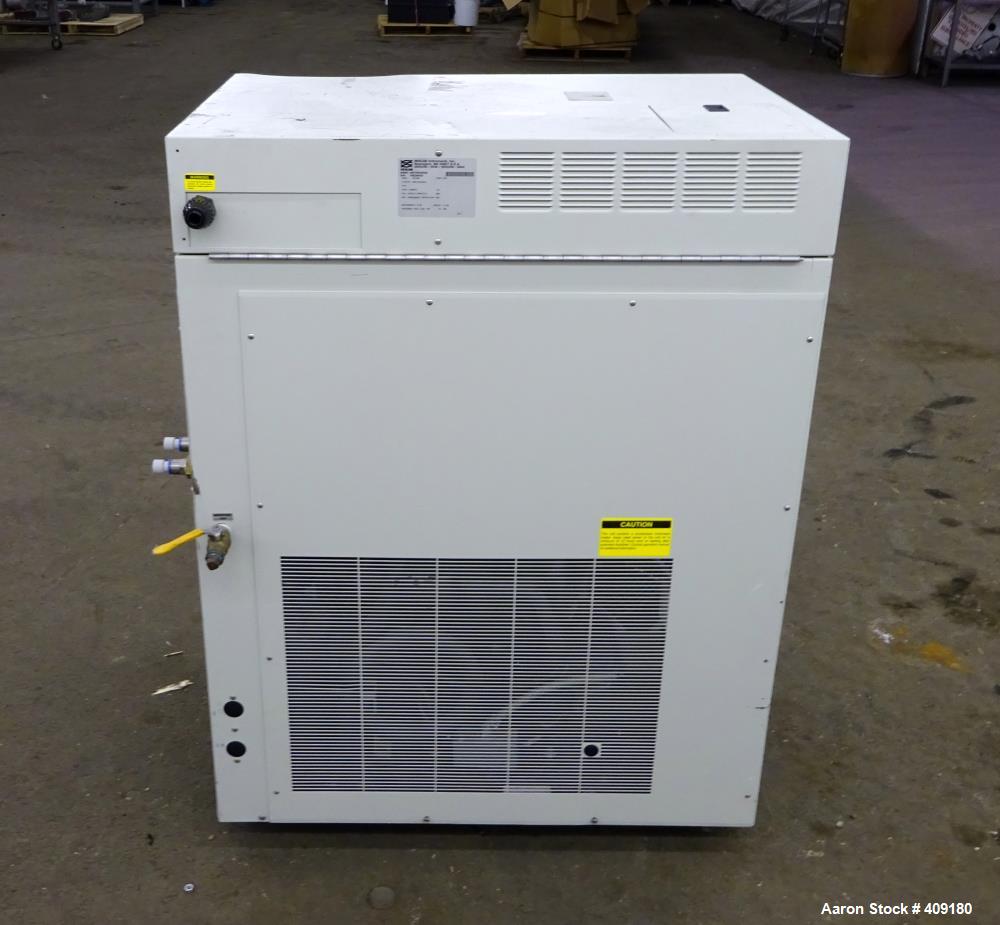 Used Neslab Refrigerated Recirculating Chiller, Model HX-300, Approximate 2 Ton (7.5kW) Cooling Capacity. Approximate 9 gallons per minute at 50 psi. Pressures low side: 150 psi, high side: 400 psi. ...