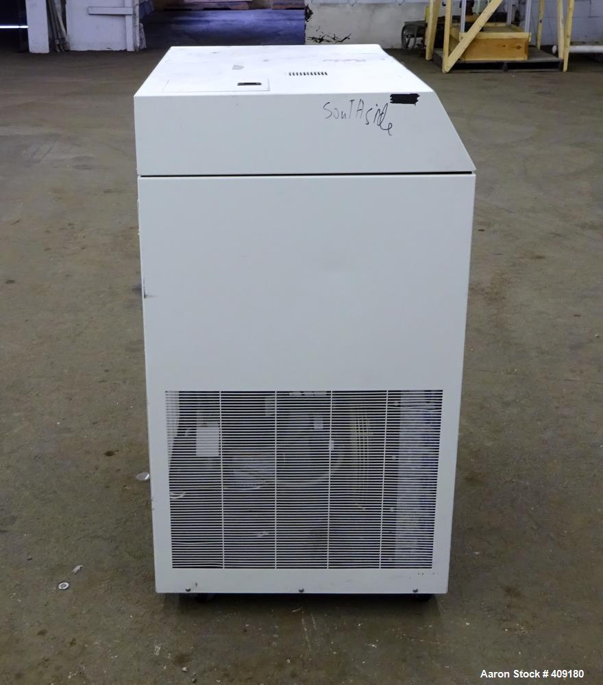 Used Neslab Refrigerated Recirculating Chiller, Model HX-300, Approximate 2 Ton (7.5kW) Cooling Capacity. Approximate 9 gallons per minute at 50 psi. Pressures low side: 150 psi, high side: 400 psi. ...
