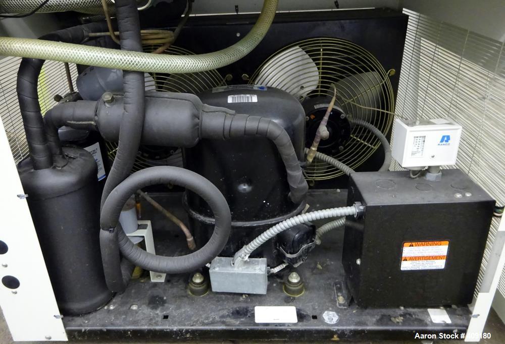Used Neslab Refrigerated Recirculating Chiller, Model HX-300, Approximate 2 Ton (7.5kW) Cooling Capacity. Approximate 9 gallons per minute at 50 psi. Pressures low side: 150 psi, high side: 400 psi. ...