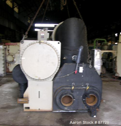 USED: Trane herematic centrifugal liquid chiller, 1280 ton, model CVHF1280, water cooled. HCFC-123 refrigerant with condensers, PLC controls, (2) 75 hp, 230/460 volt Armstrong vertical pumps, model 4...