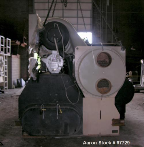 USED: Trane herematic centrifugal liquid chiller, 1280 ton, model CVHF1280, water cooled. HCFC-123 refrigerant with condensers, PLC controls, (2) 75 hp, 230/460 volt Armstrong vertical pumps, model 4...