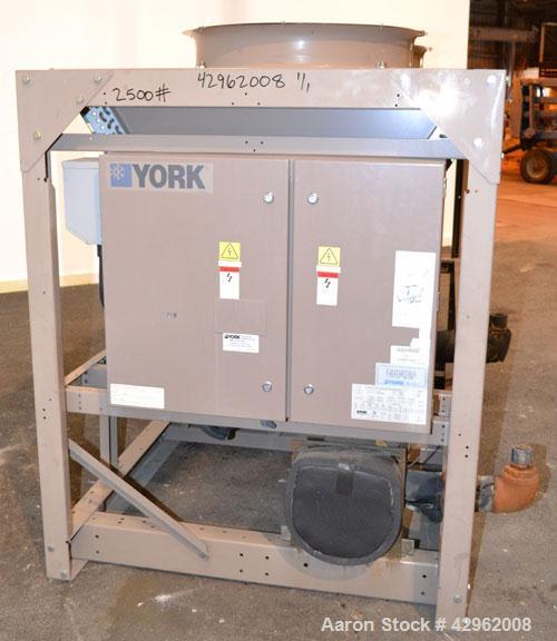 Used York Hermetic Scroll Air-Cooled Outdoor Use Liquid Chiller. Nominal capacity 14 tons. Model YCAL0014EC17XCA. High efficiency, R-22 refrigerant. 3/60/200 volt. Includes a Millennium control cente...