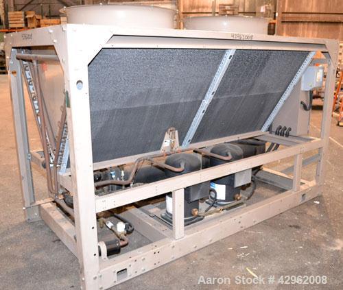 Used York Hermetic Scroll Air-Cooled Outdoor Use Liquid Chiller. Nominal capacity 14 tons. Model YCAL0014EC17XCA. High efficiency, R-22 refrigerant. 3/60/200 volt. Includes a Millennium control cente...