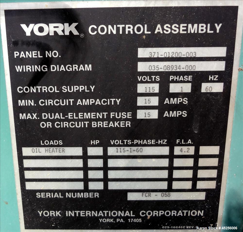 Used- York Codepack Rotary Screw Liquid Chilling System, Model YS-DB-DA-S2-CHA