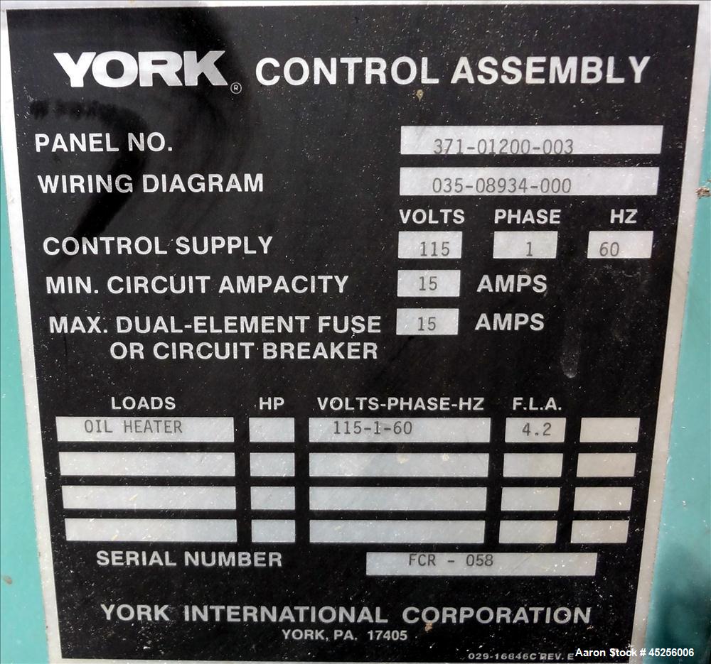Used- York Codepack Rotary Screw Liquid Chilling System, Model YS-DB-DA-S2-CHA
