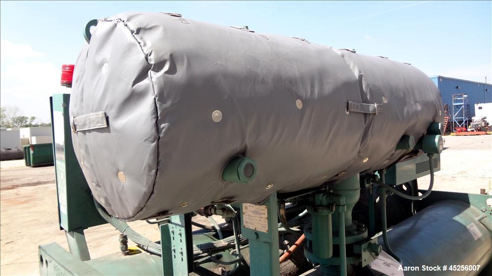 Used York Millennium Rotary Screw Liquid Chilling System, Approximate 350 Ton, Model YS-DB-DA-S2-CJE. Refirg. designed working pressure 300 psi, Liquid design working pressure 150 psi. 910 Pound char...