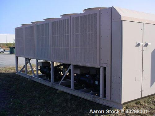 Used York 200 ton Millennium screw chiller. Year 2002. Max allowable pressure-bar (psig) high side (31) 450, low side (24) 350.