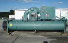Used York YK MAXE Chiller, Model YKDSDSQ5, 350 Tons. Gear code WW. Refrigerant R-134A. Fluid type: water. Passes: 2. Evap. flow 840 gpm. Cond. flow 1,050 gpm. Evap. pressure drop: 15.3 ft. Cond. pres...