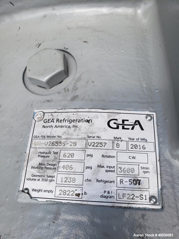Unused - GEA/FES, Skid Mounted, Packaged Water-Cooled Screw Chiller