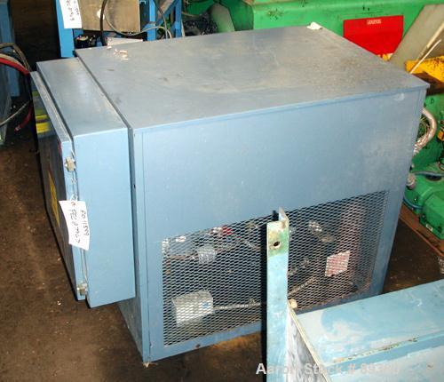 Used AEC Chiller, Model ANC-3Q. Approximate 3 ton capacity. 20 deg F min temp range, R-22 refrigerant, water cooled. 460 volt. Mounted on casters.