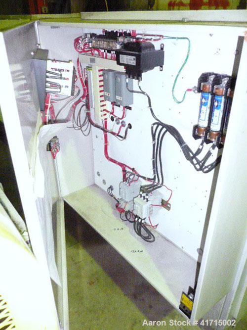 Used AEC Glacier Series Water Cooled Portable Chiller, Model NXGW-25. Cooling capacity 24 tons, chilled water 60 gallons per minute. Minimum temperature 30 deg F, maximum 65 deg F. 30 pounds of R-22 ...