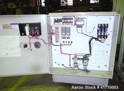 Used AEC Glacier Series Water Cooled Portable Chiller, Model NXGW-25. Cooling capacity 24 tons, chilled water 60 gallons per minute. Minimum temperature 30 deg F, maximum 65 deg F. 30 pounds of R-22 ...