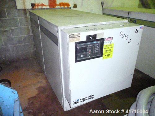 Used AEC Glacier Series Water Cooled Portable Chiller, Model NXGW-25. Cooling capacity 24 tons, chilled water 60 gallons per minute. Minimum temperature 30 deg F, maximum 65 deg F. 30 pounds of R-22 ...