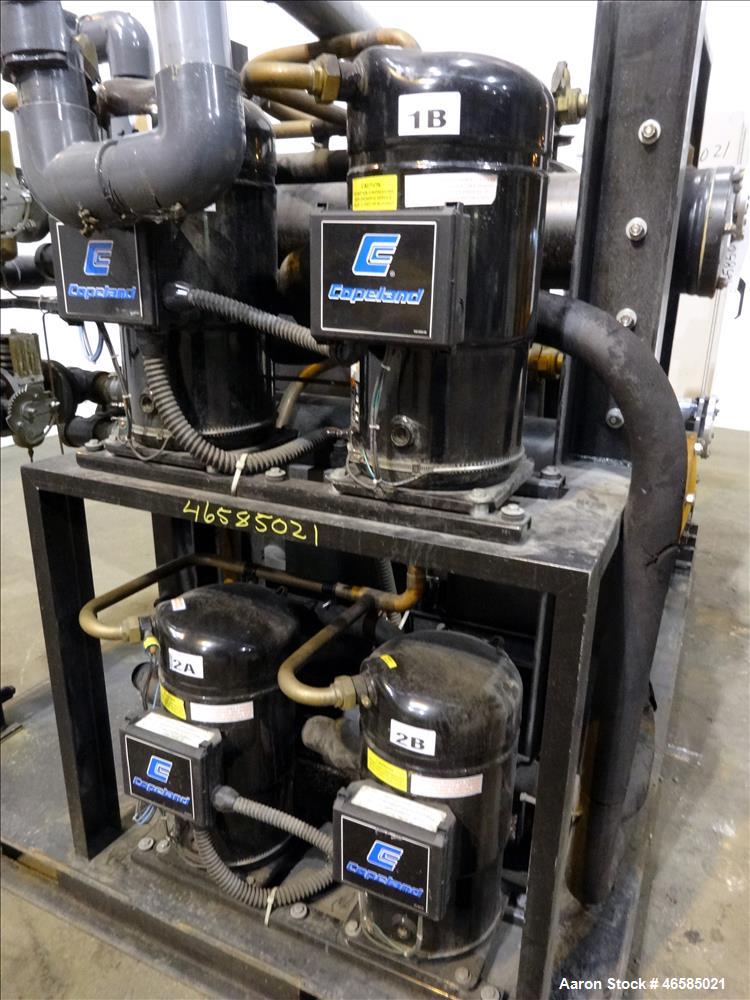 Used AEC Pinnacle Series Central Chiller System, Model PINN2-60-W-Q. Cooling capacity 57 tons. 3/60/460, chilled water 137 gallons per minute. Minimum temperature 30 degrees F, maximum temperature 65...