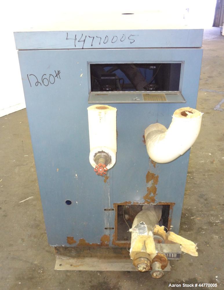 Used AEC Water Cooled Chiller, Model WC-15-Q. Cooling capacity 15 tons, chilled water 36 gallons per minute. Minimum temperature 20 degrees F, heat transfer fluid: 30/70 antifreeze/water, 30 pounds o...