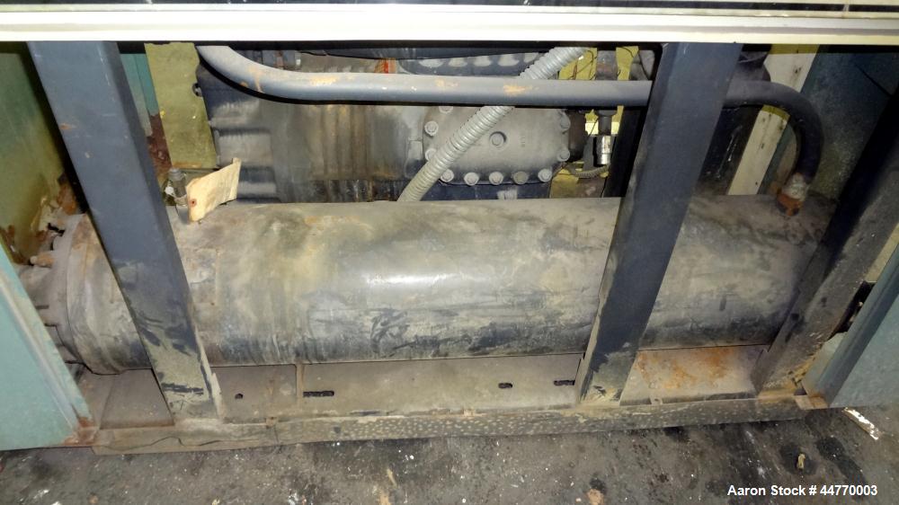 Used AEC Water Cooled Chiller, Model WC-30-Q. Cooling capacity 30 tons, chilled water 72 gallons per minute. Minimum temperature 45 degrees F, heat transfer fluid: water, 45 pounds of R-22 refrigeran...