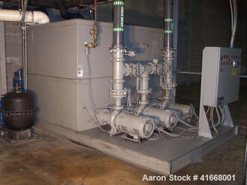 Used AEC Chiller, 1100 Gallons, Thermal Care (water cooled) with steel deck. Includes 80 ton and 100 ton cooling towers with stands, 10 ton (recep.); 50 ton scroll compressors; three fiberglass tank/...