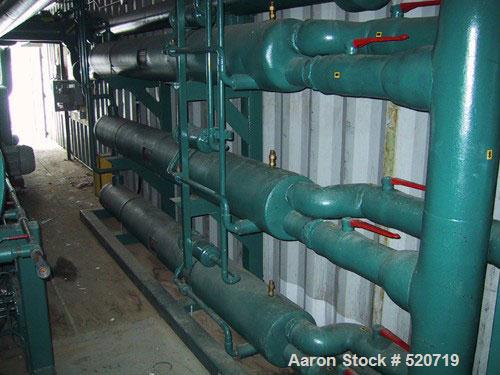 USED: Berg package water cooled chiller, 105 ton capacity,model WCS103-3X-HX, SN-W7541-0796. Copelametic Model 6DN3-3500TSE, SN CEF9612403. Unit is about 10 years old with very low hours and uses Fre...
