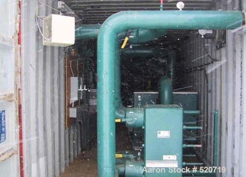 USED: Berg package water cooled chiller, 105 ton capacity,model WCS103-3X-HX, SN-W7541-0796. Copelametic Model 6DN3-3500TSE, SN CEF9612403. Unit is about 10 years old with very low hours and uses Fre...