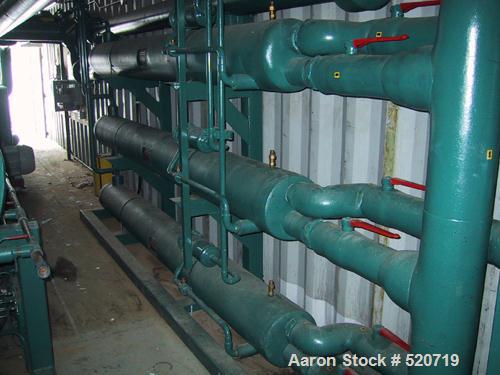 USED: Berg package water cooled chiller, 105 ton capacity,model WCS103-3X-HX, SN-W7541-0796. Copelametic Model 6DN3-3500TSE, SN CEF9612403. Unit is about 10 years old with very low hours and uses Fre...