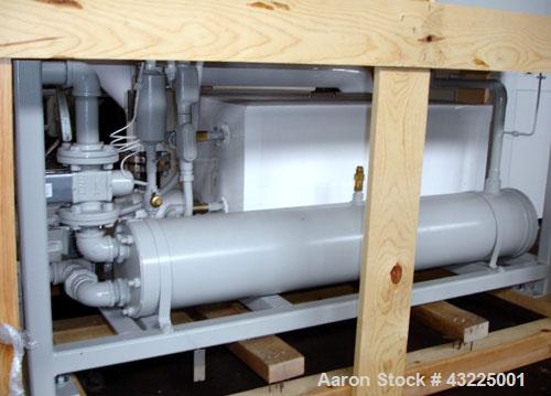 Unused- Budzar 15 Ton Water Cooled Chiller, Model LTW-15-FCB-70-S2S1. Nominally rated 70 gpm at 90' tdh. (2) Compressors, 5 hp circulation pump, condenser and plate heat exchanger, 65 gallon stainles...