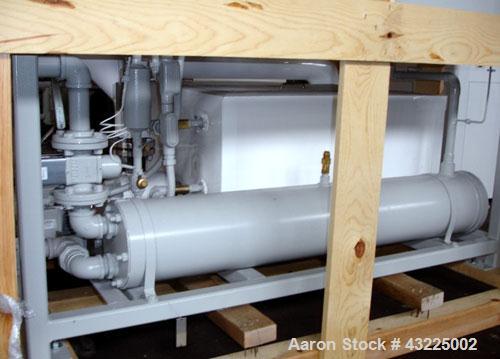 Unused- Budzar 15 Ton Water Cooled Chiller, Model LTW-15-FCB-70-S2S1. Nominally rated 70 gpm at 90' tdh. (2) Compressors, 5 hp circulation pump, condenser and plate heat exchanger, 65 gallon stainles...