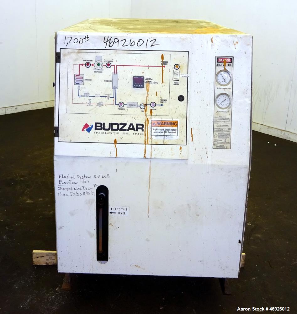Used Budzar Water Cooled Chiller, 15.4 Nominal Tons, Model WC-15-FCB-72-001.