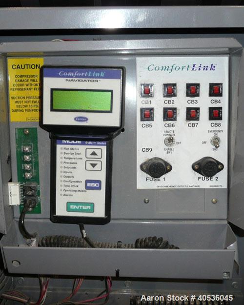 Unused-Slightly Damaged Carrier Model 30HXC246R--650--, Nominal 246 Ton, Water Cooled Screw Chiller. Designed for 460/3/60 volt operation and originally manufactured in 2003. The approximate unit dim...