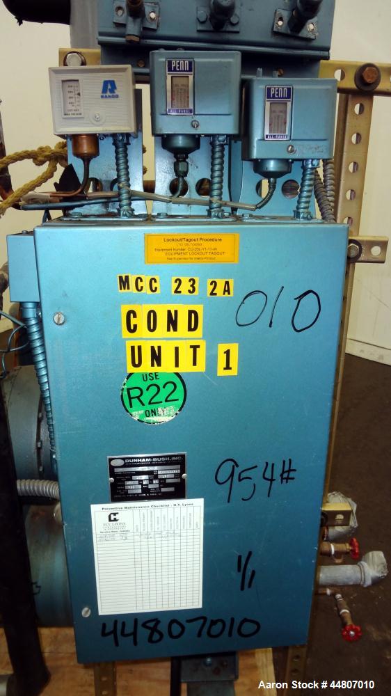 Used- Dunham Bush Small Package Water Cooled Chiller, Model WH-204-UPHF