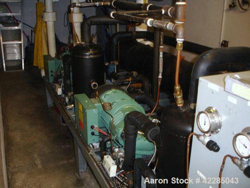 Used Enviro Temp Chiller, 40 Tons. Water cooled, dual compressor with heat exchanger. Price includes 15% buyer's premium.