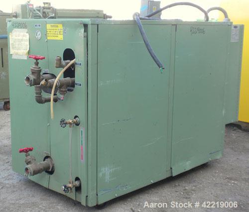 Used Sterlco Portable Chiller, model CFP7.5WQ, water cooled. Approximately 7 tons cooling capacity. Temperature range 30 to 65 deg F. 18 pound charge of R22. Heat transfer fluid 30% glycol. 3/60/230 ...