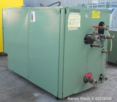 Used Sterlco Portable Chiller, model CFP7.5WQ, water cooled. Approximately 7 tons cooling capacity. Temperature range 30 to 65 deg F. 18 pound charge of R22. Heat transfer fluid 30% glycol. 3/60/230 ...
