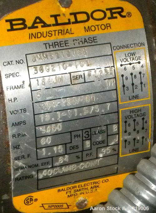 Used Sterlco Portable Chiller, model CFP7.5WQ, water cooled. Approximately 7 tons cooling capacity. Temperature range 30 to 65 deg F. 18 pound charge of R22. Heat transfer fluid 30% glycol. 3/60/230 ...